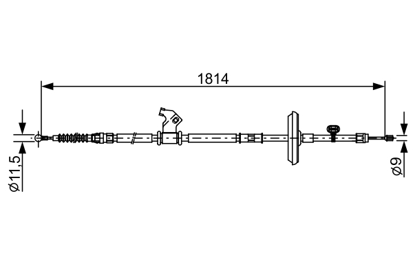 Bosch 1987482502 Handbrake Cable