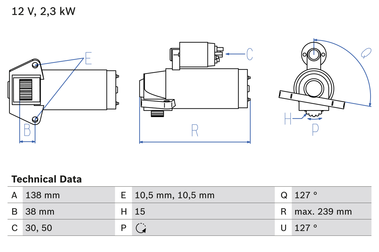 Bosch 0986025950 Starter Motor