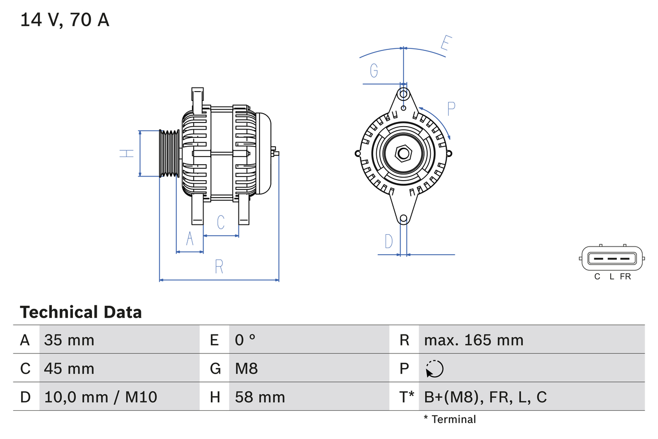 Bosch 0986083780 Alternator