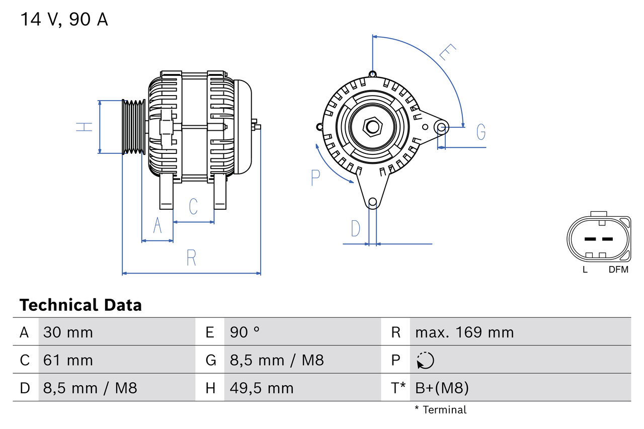 Bosch 0986083870 Alternator