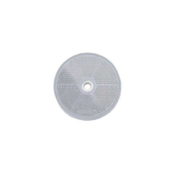 ASPOECK 15-5410-057 ROUND WHITE REFLECTOR 60MM 6MM HOLE AND S/PAD