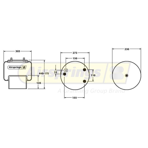 GRANNING 17066F FIRESTONE AIRSPRING  - DAF