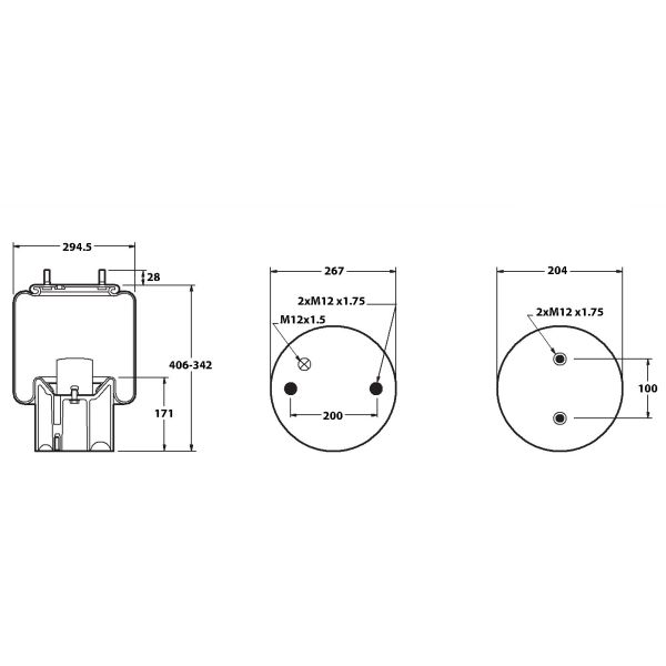 GRANNING 92605F FIRESTONE AIRSPRING  - MERITOR