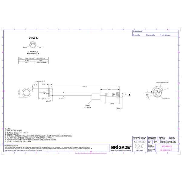 BRIGADE ELECTRONICS UDS-000HSS HIGH SENSITIVITY SENSOR