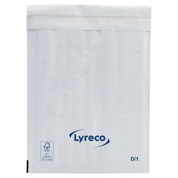 Lyreco 12949885 White Bubble Envelope 260x180 X100