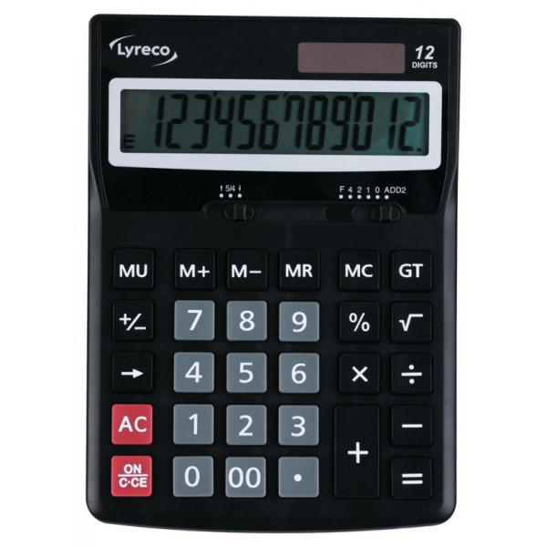 Lyreco 3343403 Office Desktop Calculator 12 Digit