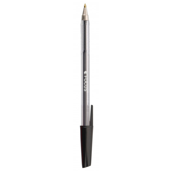 Lyreco 4679409 Focus Black Medium Ball Pen X50