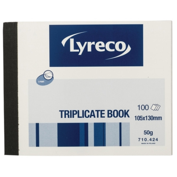 Lyreco 710424 Triplicate Book 100 Sheet 127x102mm