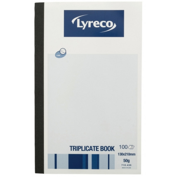 Lyreco 710435 Triplicate Book 100 Sheet 200x127mm