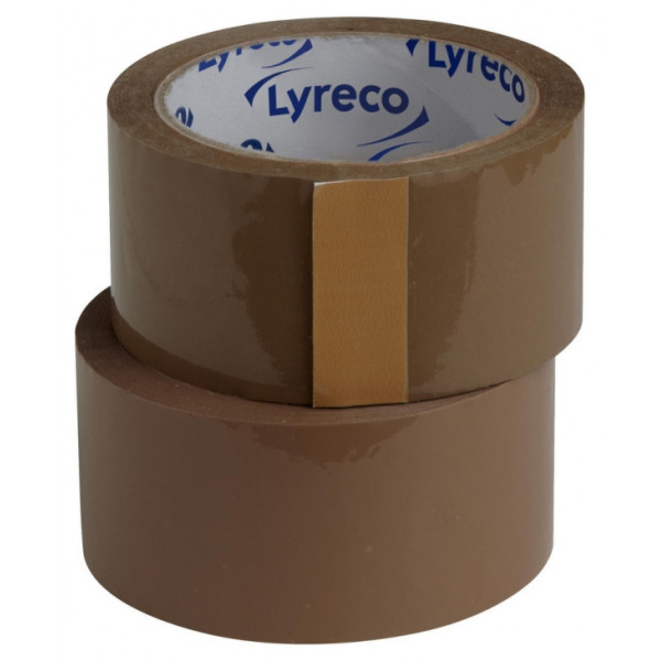Lyreco 7461429 Brown No Noise Pack Tape 66m X6
