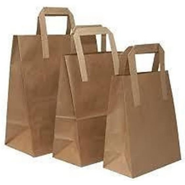 Lyreco 8850146 Brown Paper Carrier Bags X250