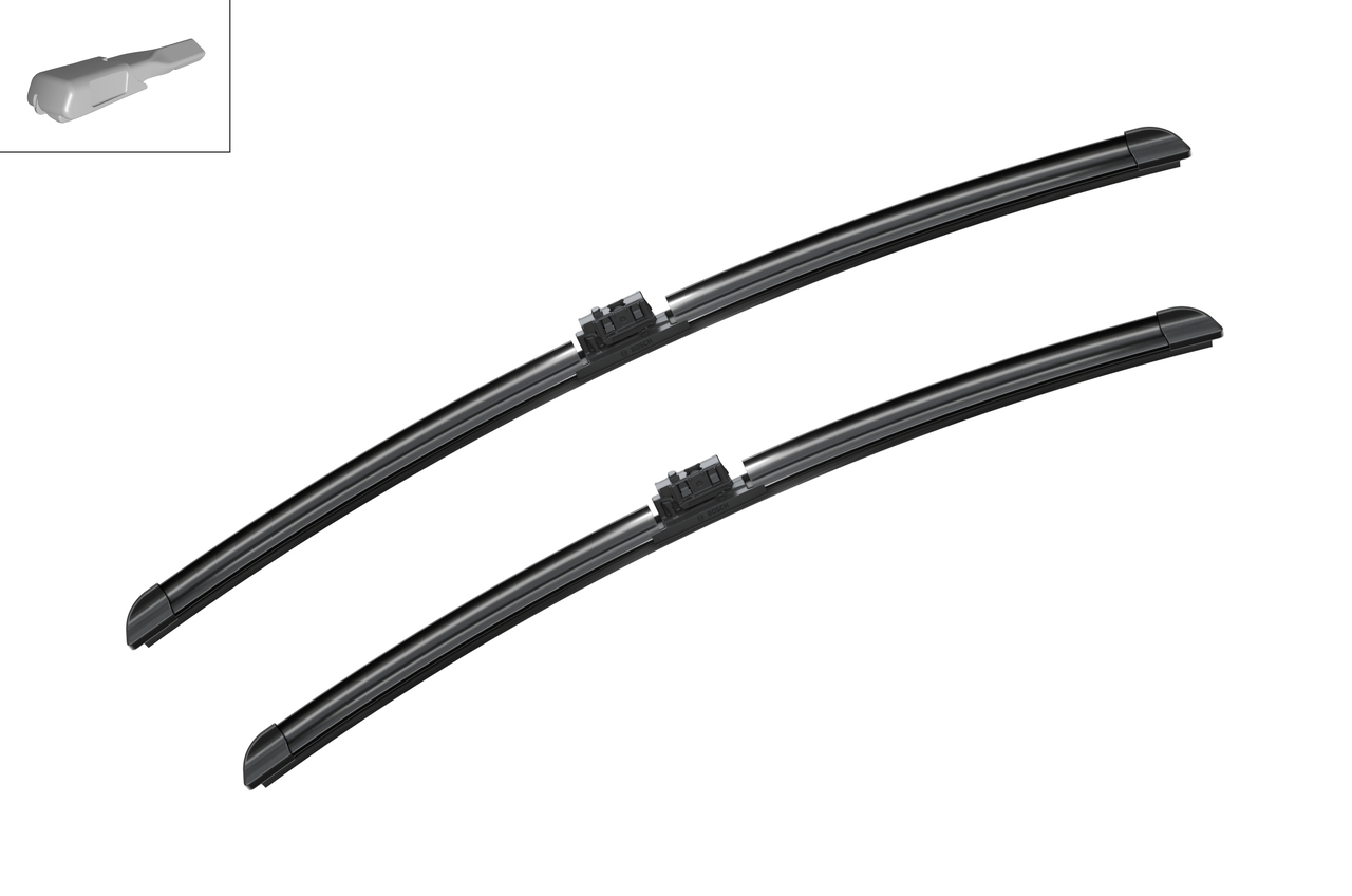 Bosch 3397014243 2x Wiper Blades (Pair) Flat / Aero type