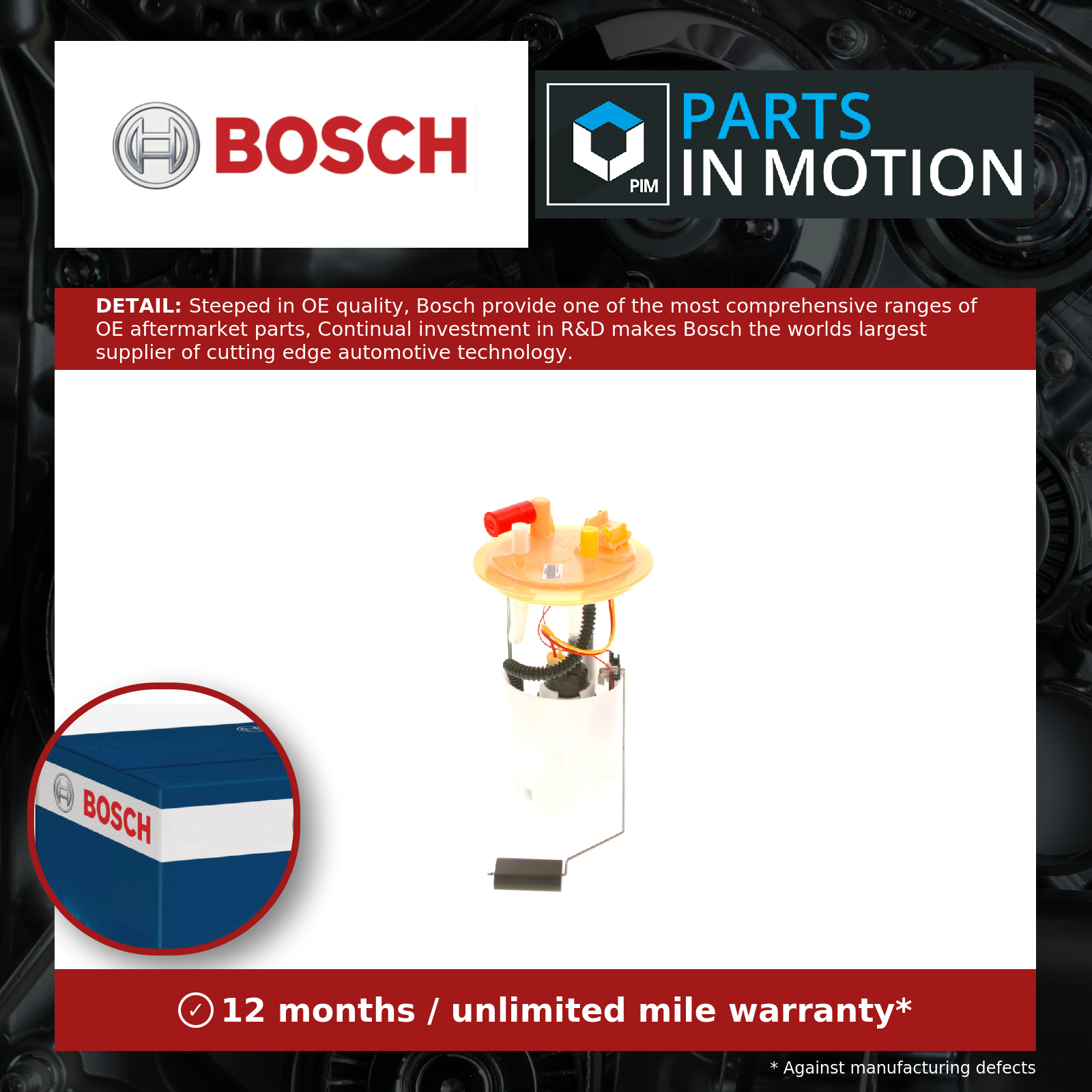Bosch Fuel Pump In tank 0580203463 [PM1719369]