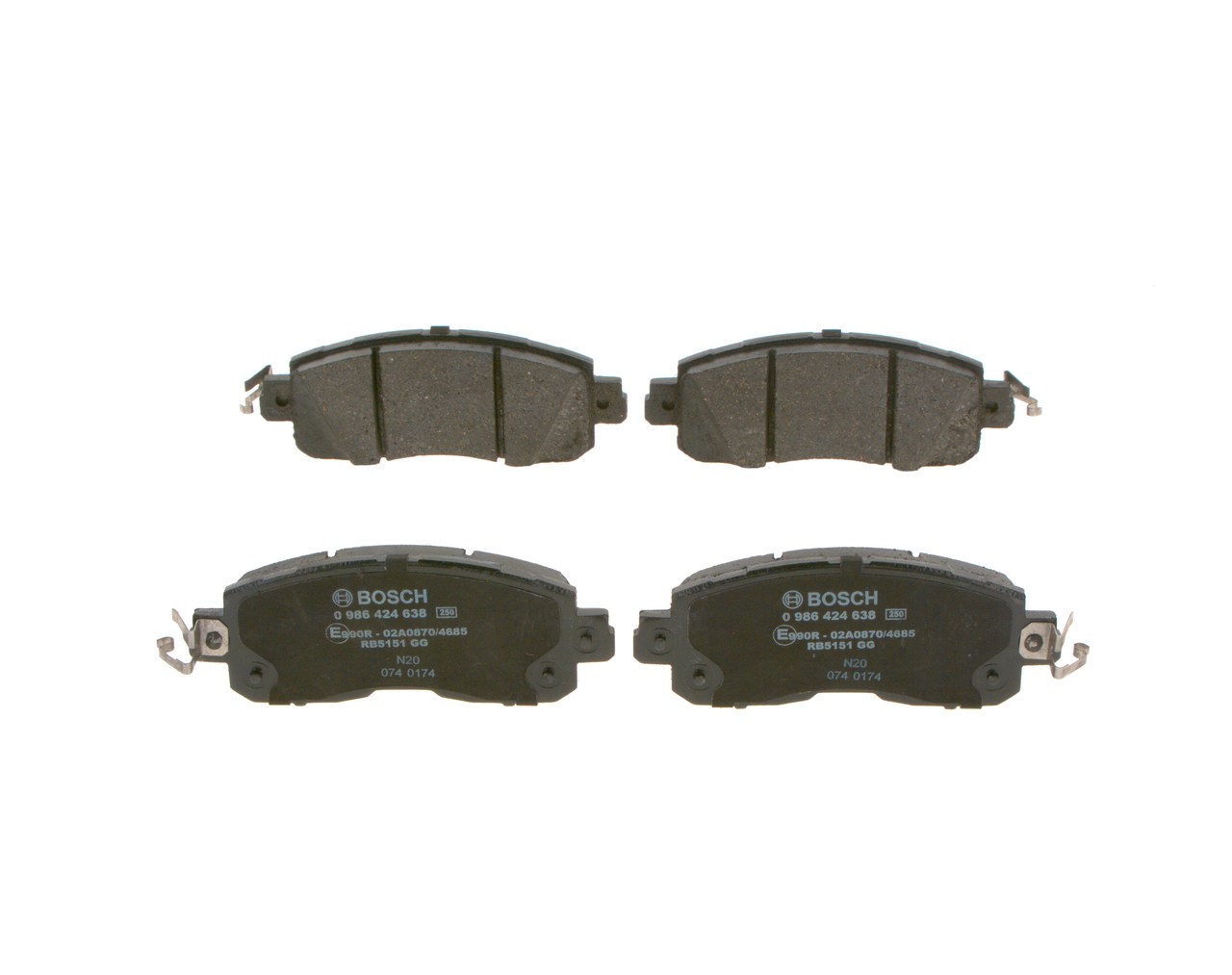 Bosch 0986424638 Brake Pads Set