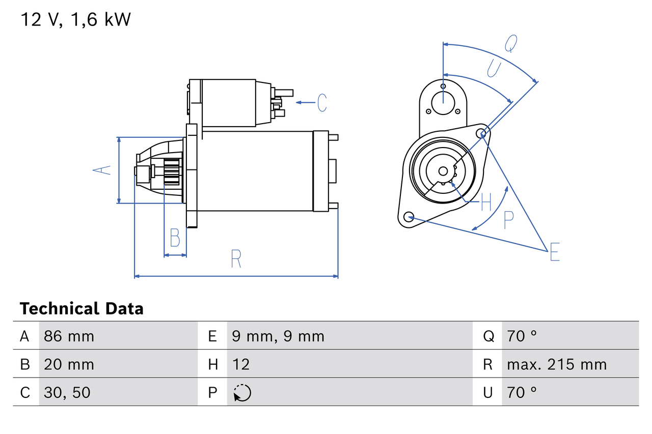 Bosch 0986026210 Starter Motor