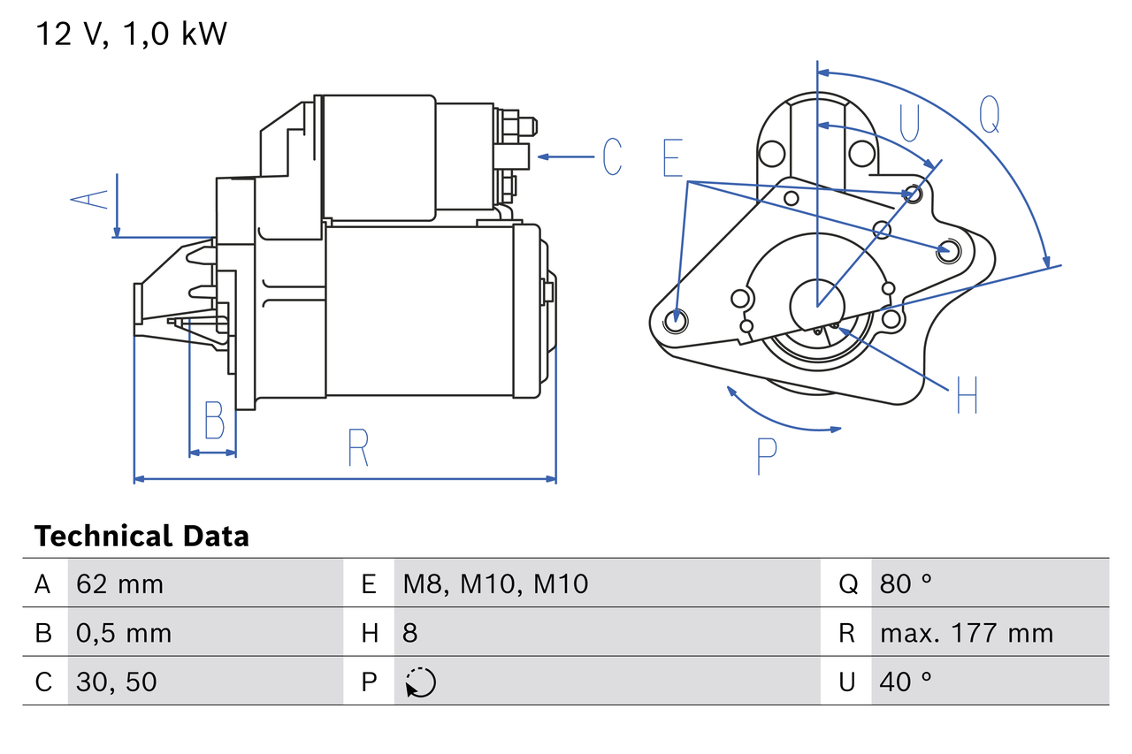 Bosch 0986028090 Starter Motor