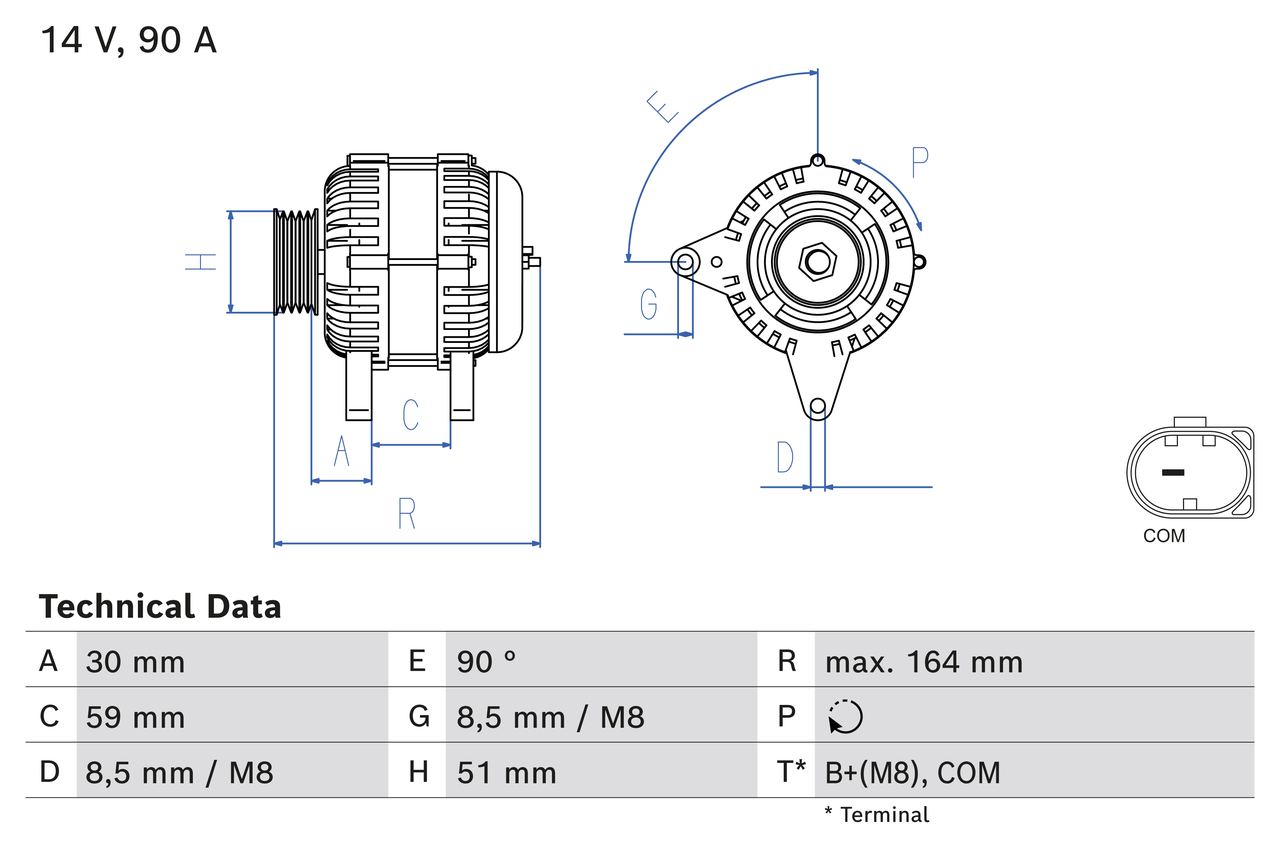 Bosch 0986084750 Alternator