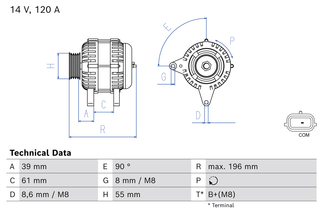Bosch 0986084780 Alternator