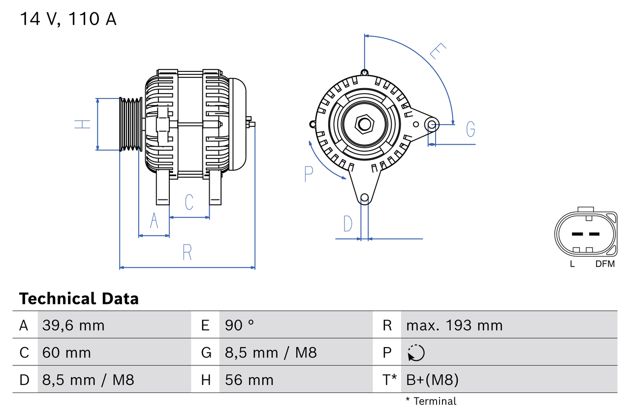 Bosch 0986084930 Alternator