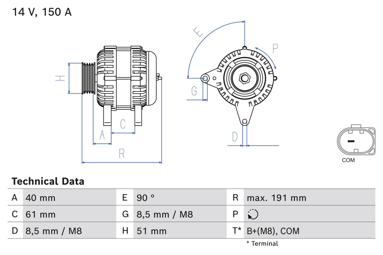 Bosch 0986085020 Alternator