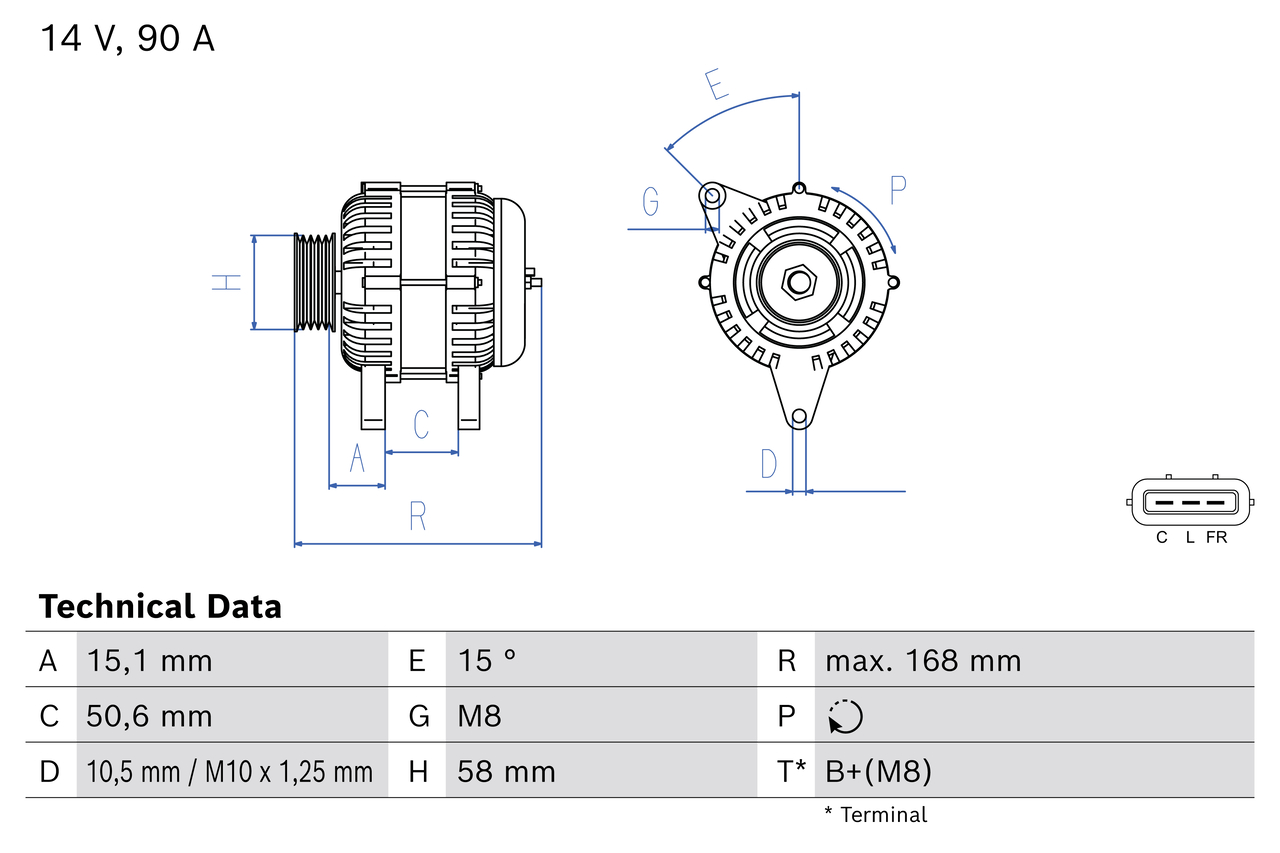Bosch 0986085060 Alternator