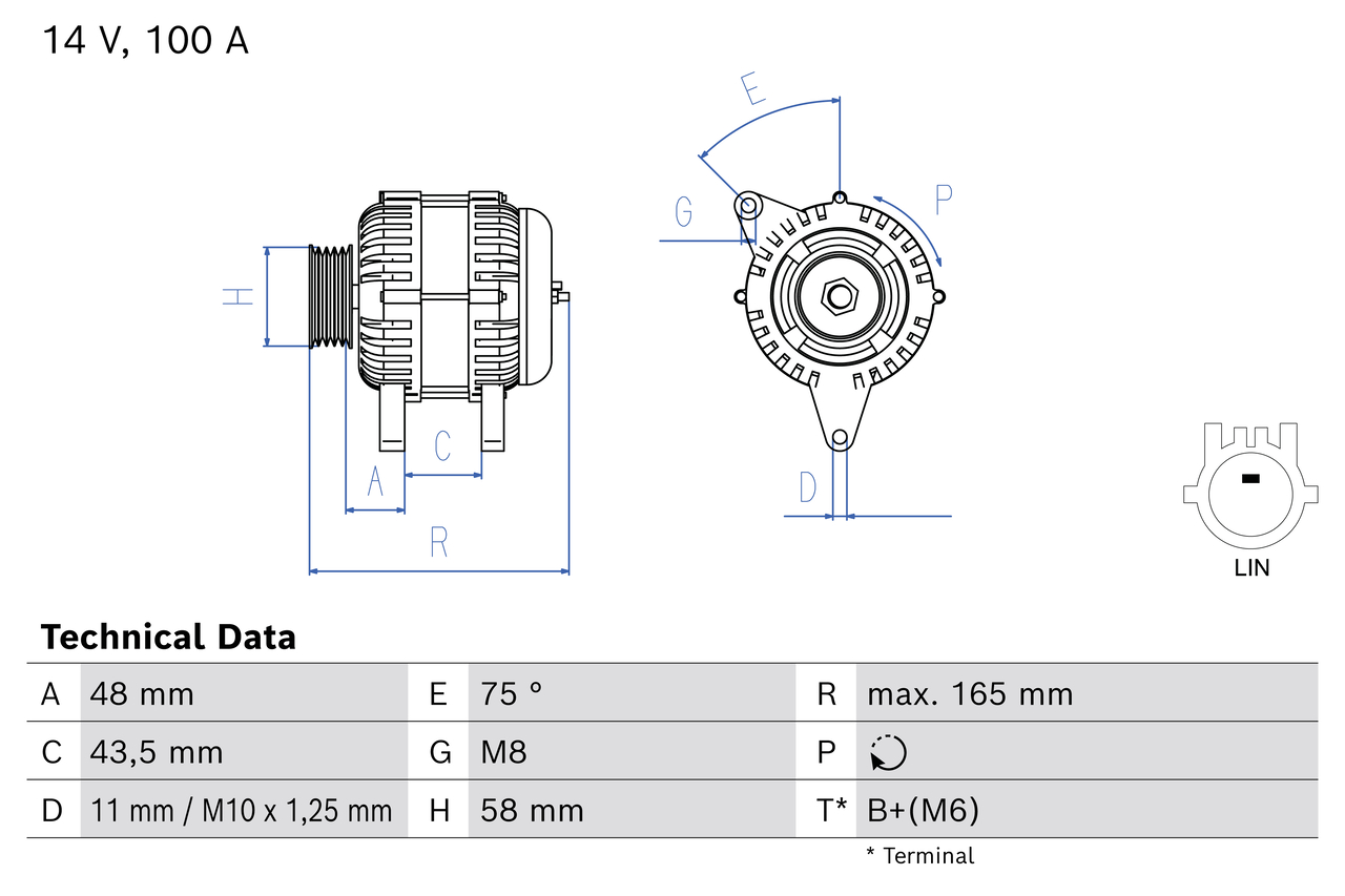 Bosch 0986085130 Alternator