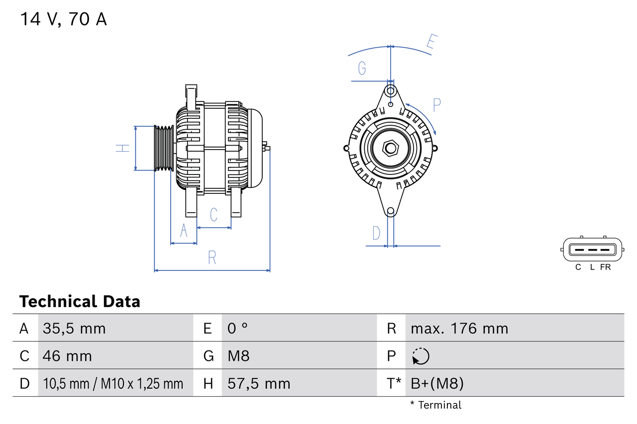Bosch 0986085140 Alternator