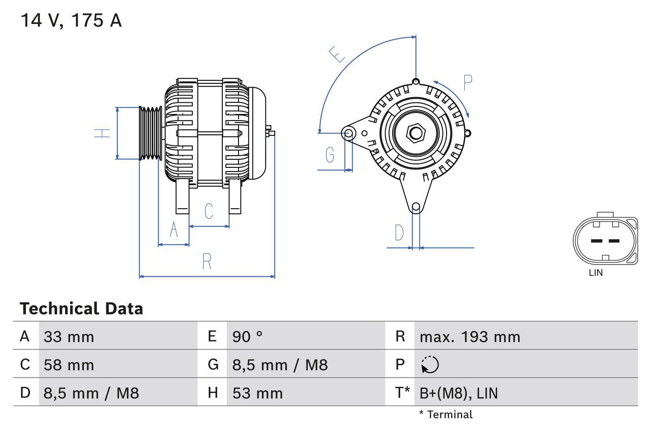 Bosch 0986081850 Alternator