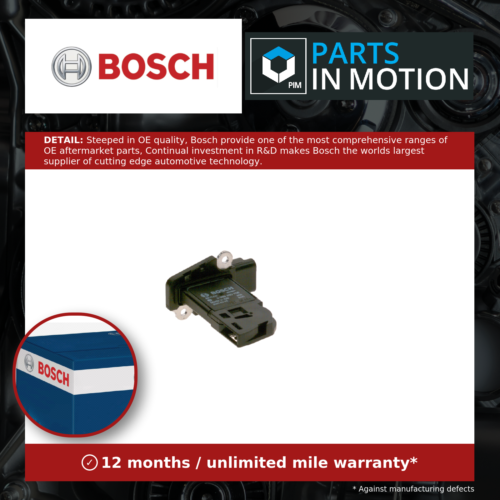 Bosch Air Mass Sensor 0986280706 [PM1859992]