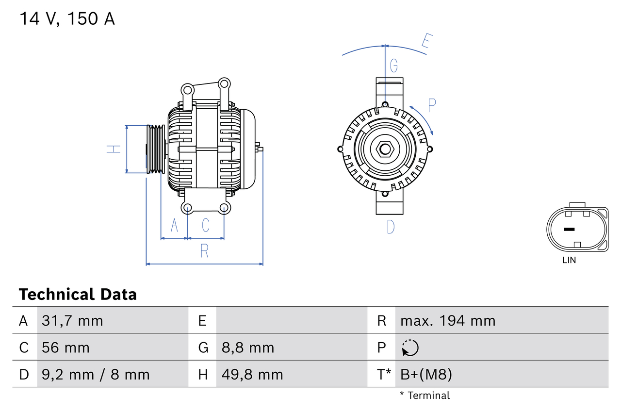 Bosch 0986084010 Alternator