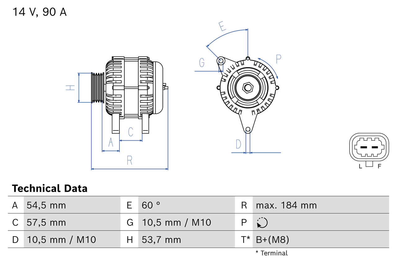 Bosch 0986083810 Alternator
