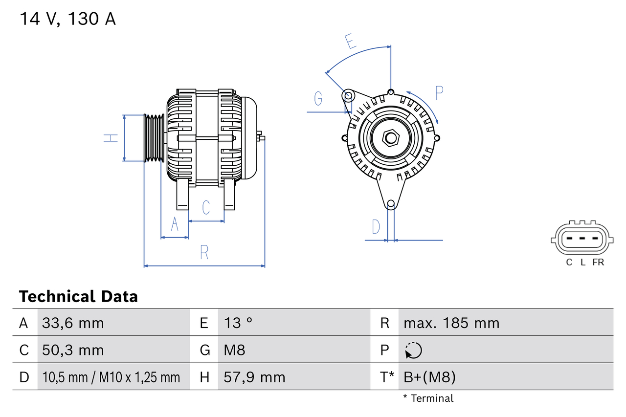 Bosch 0986085610 Alternator
