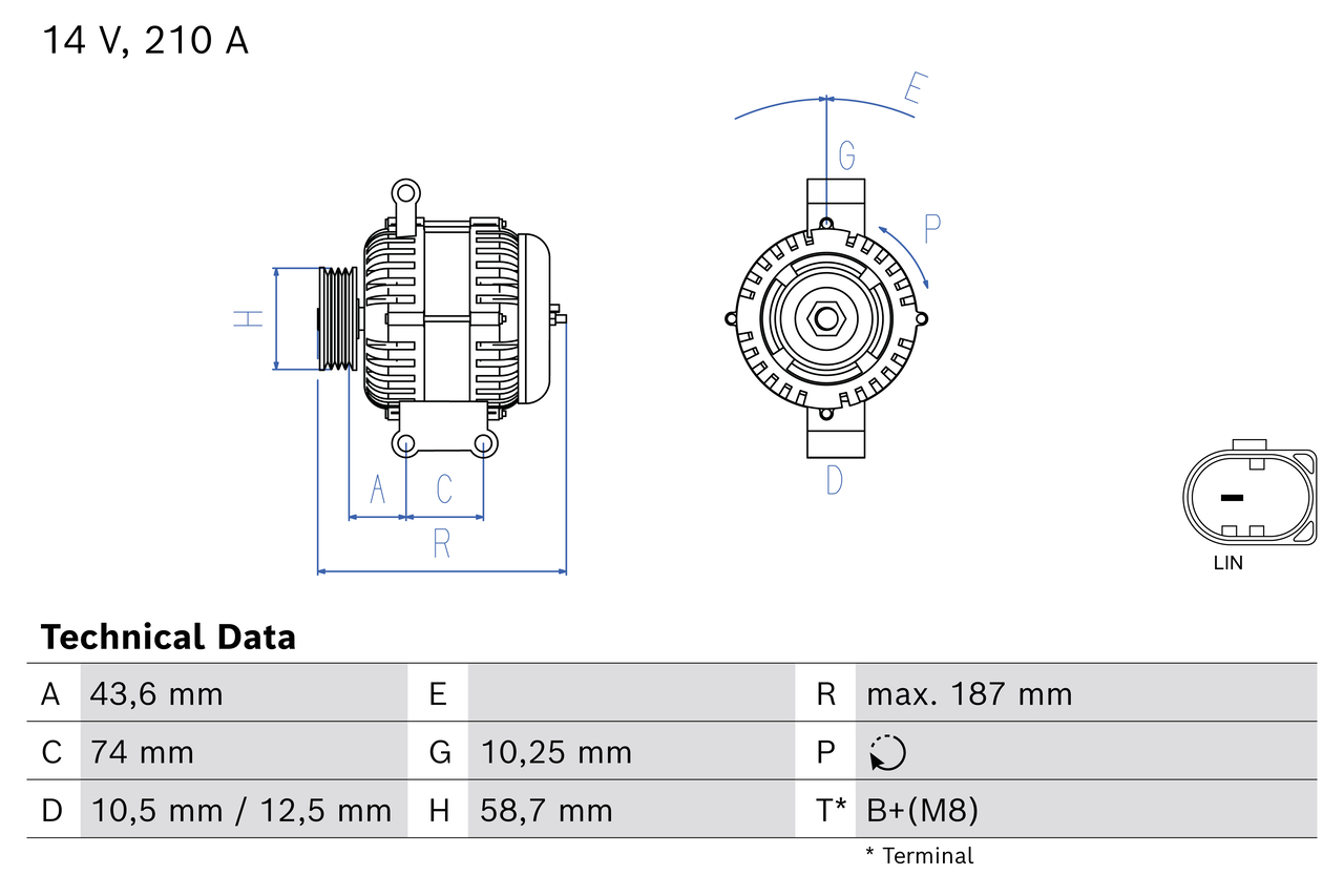 Bosch 0986085670 Alternator