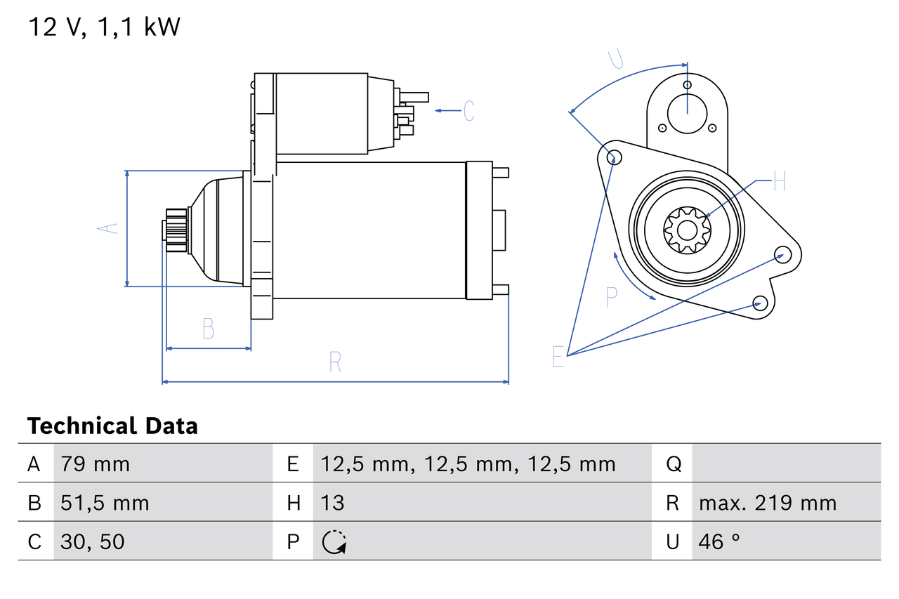 Bosch 0986026870 Starter Motor