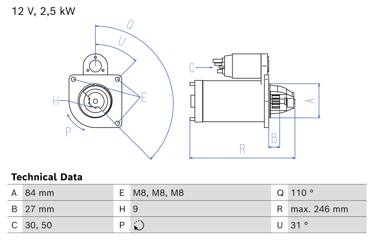 Bosch 0986026920 Starter Motor