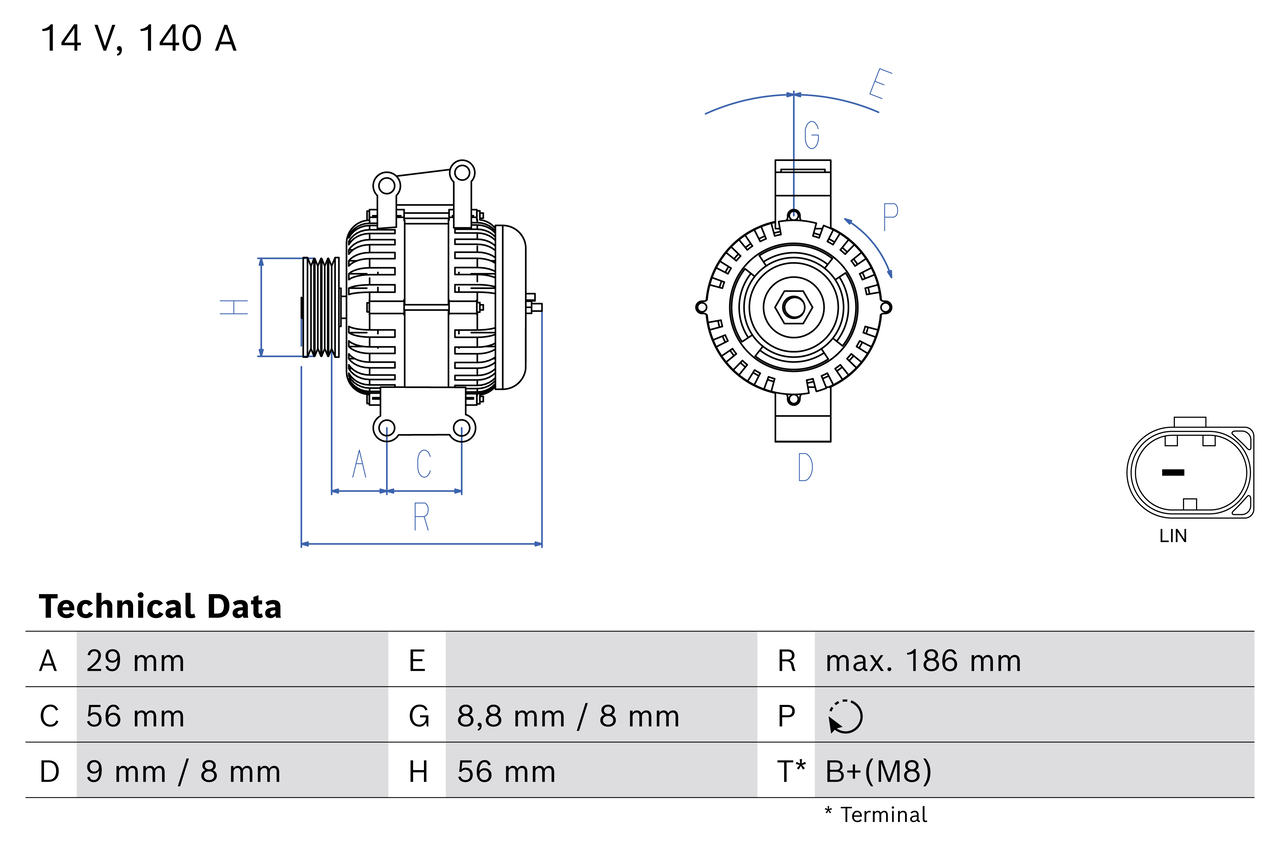 Bosch 0986086080 Alternator