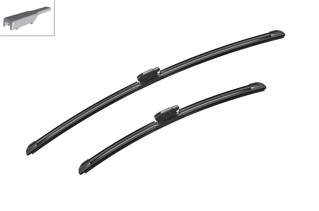 Bosch 3397014878 2x Wiper Blades (Pair) Flat / Aero type