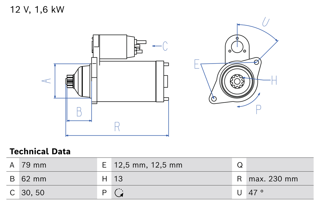 Bosch 0986026970 Starter Motor