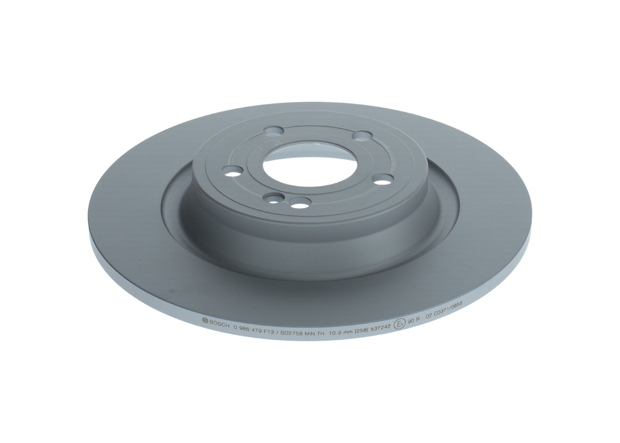Bosch 0986479F13 2x Brake Discs Pair Solid