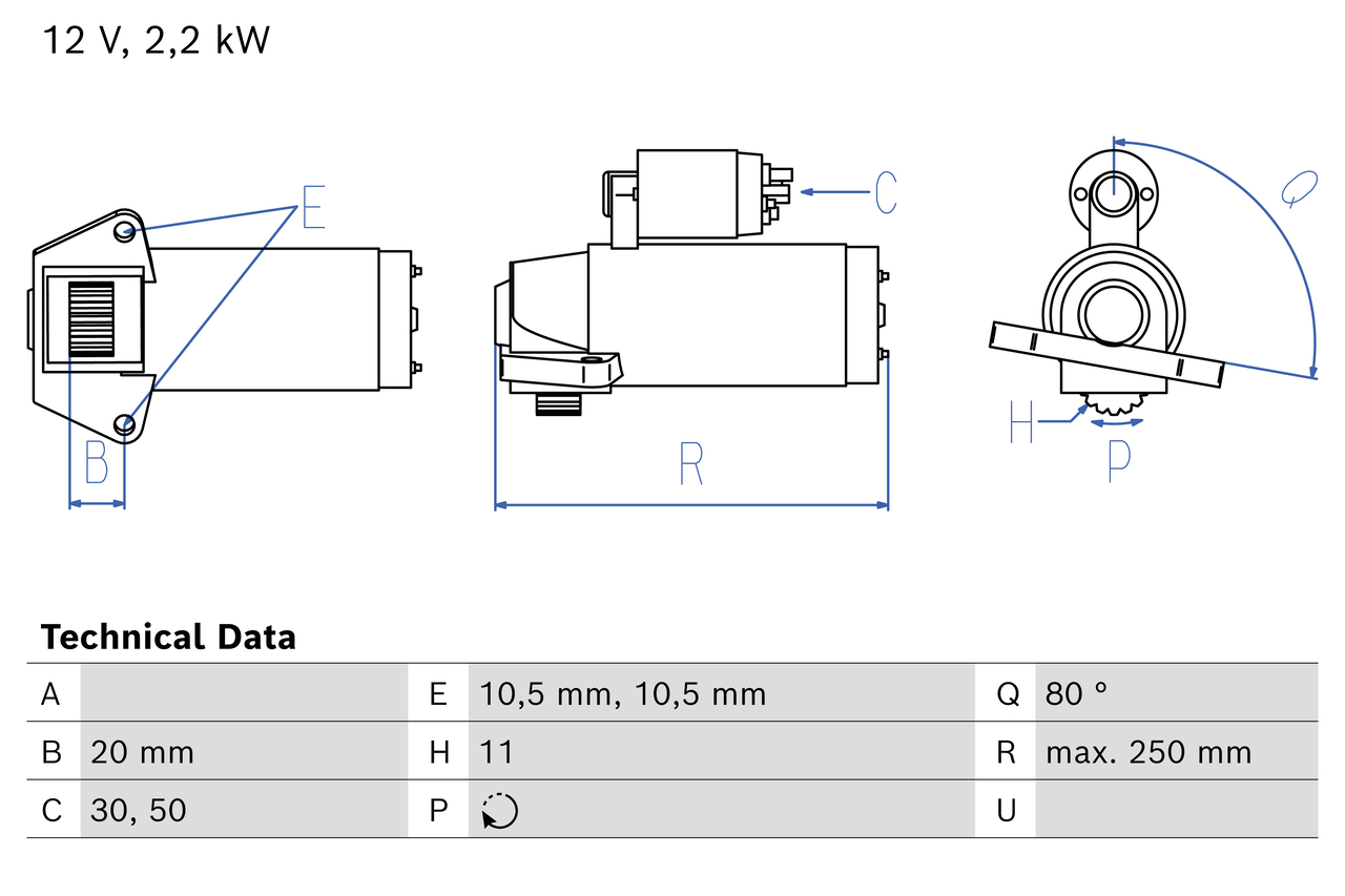 Bosch 0986027320 Starter Motor