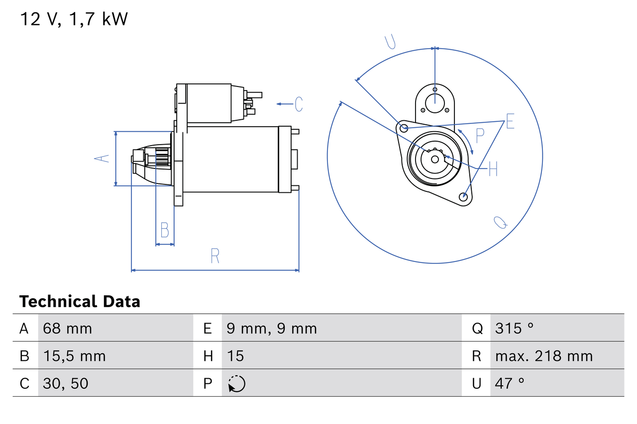 Bosch 0986027680 Starter Motor