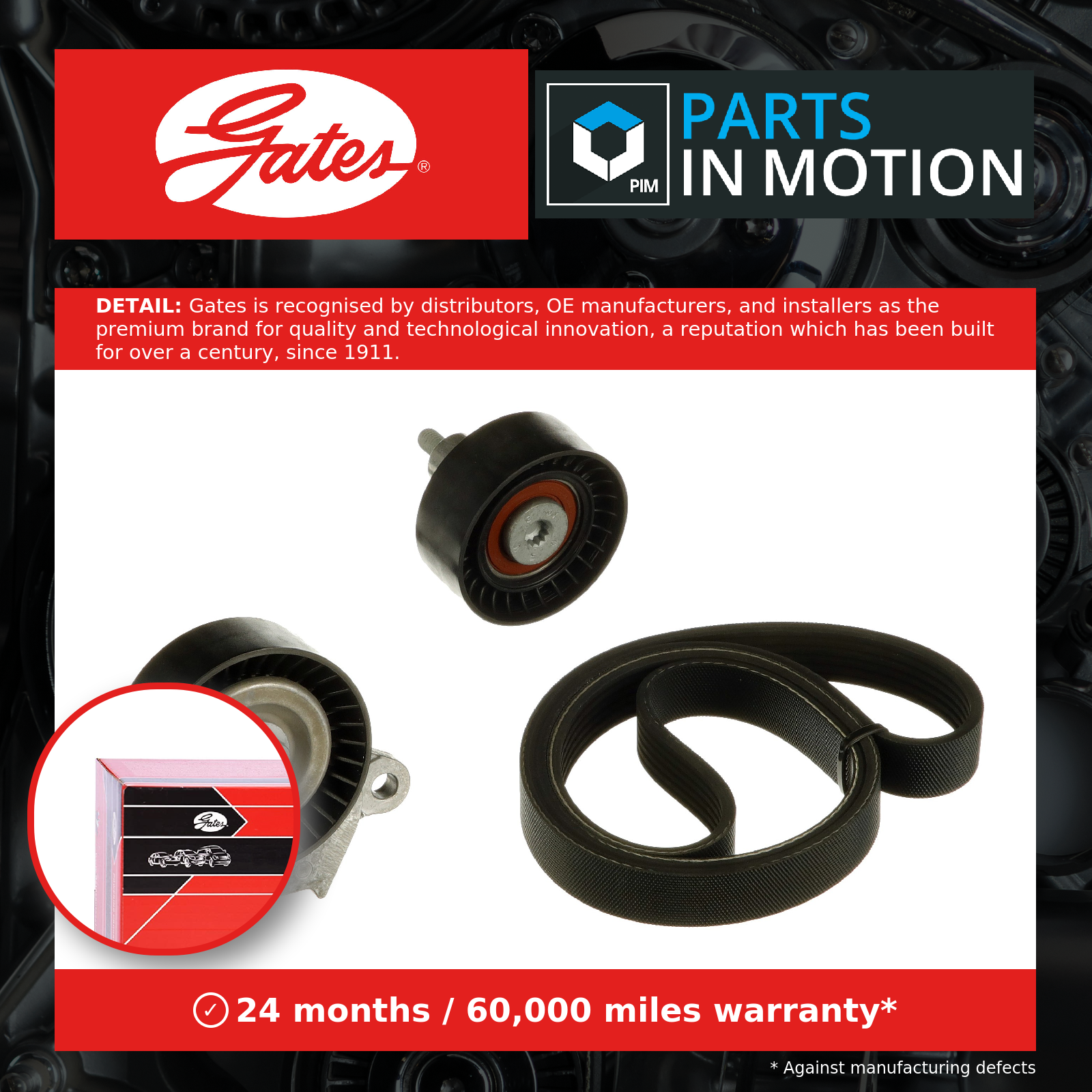 Gates Drive Belt Kit K016PK1178 [PM2617562]