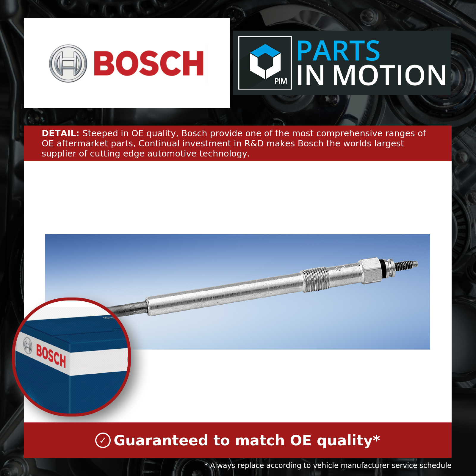 Bosch Glow Plugs Set 4x 0250202130 [PM329778]
