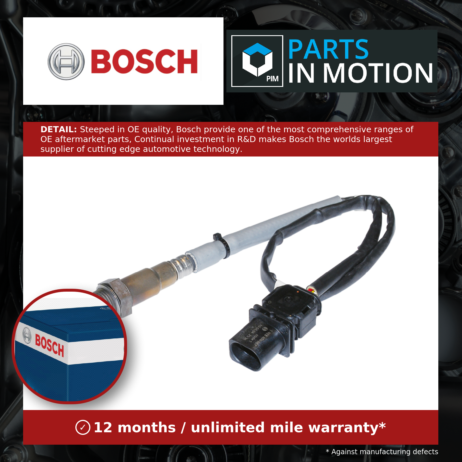 Bosch Lambda Sensor Pre Cat 0258017001 [PM549270]