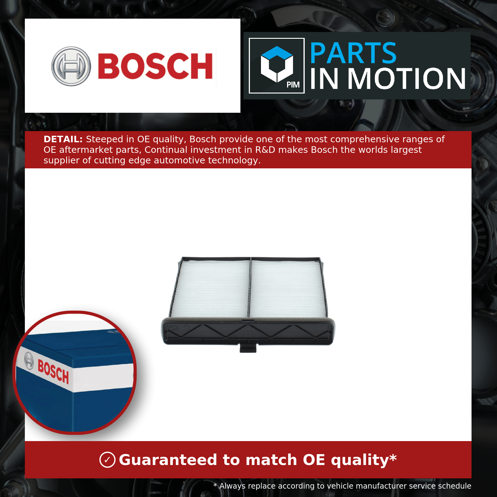 Bosch Pollen / Cabin Filter 1987435085 [PM1335604]