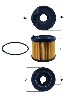 Mahle KX87D Fuel Filter