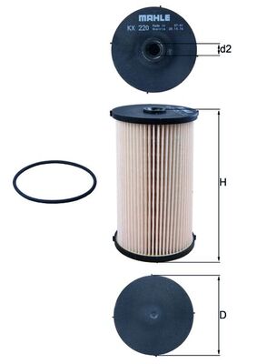 Mahle KX220D Fuel Filter