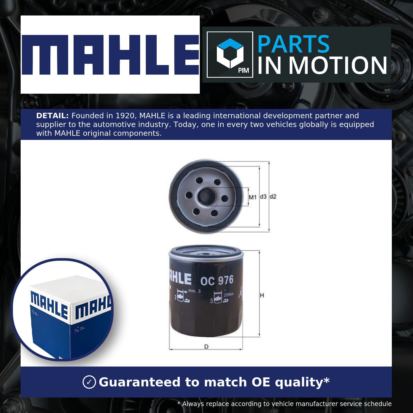はと Oil Filter OC976 Mahle 110950 1109AL 110951 1109AP 1109R1 70515268