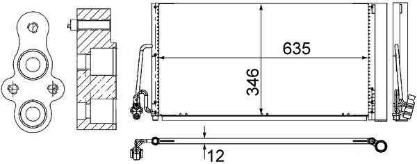 Mahle AC590000S Air Con Condenser