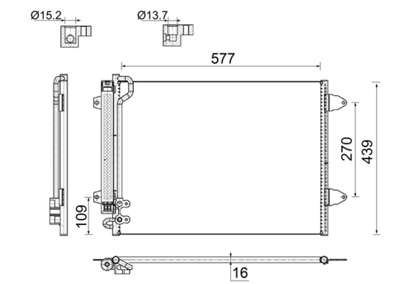 Mahle AC666000S Air Con Condenser